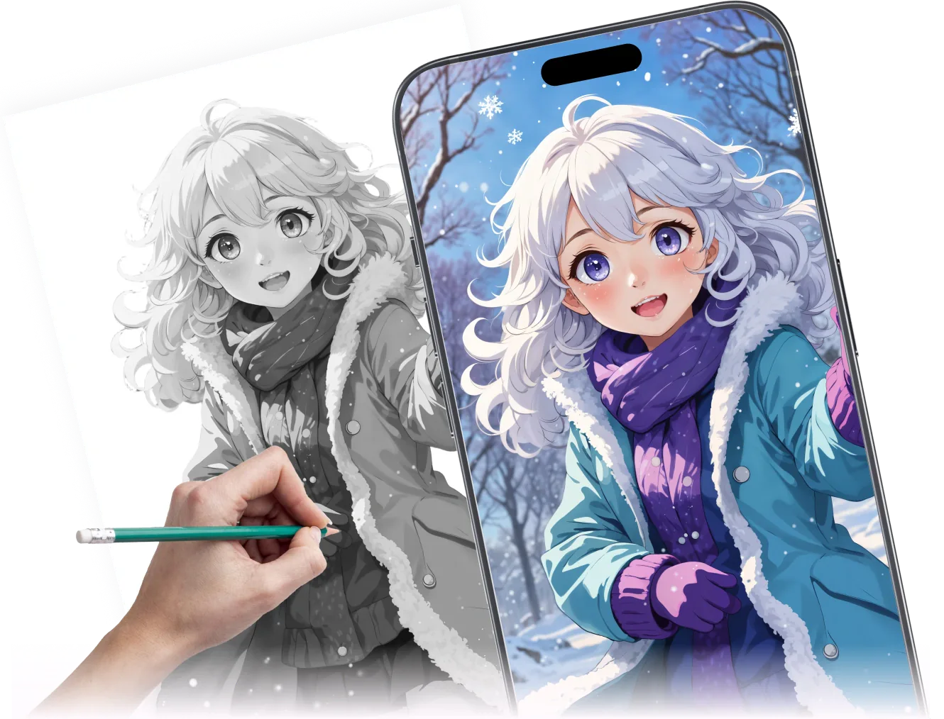App de dibujo con AR ArtEasy que usa la cámara del teléfono para calcar un boceto sobre una superficie real