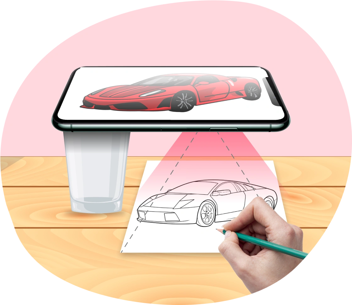 Pemula belajar menggambar dengan aplikasi menggambar AR ArtEasy