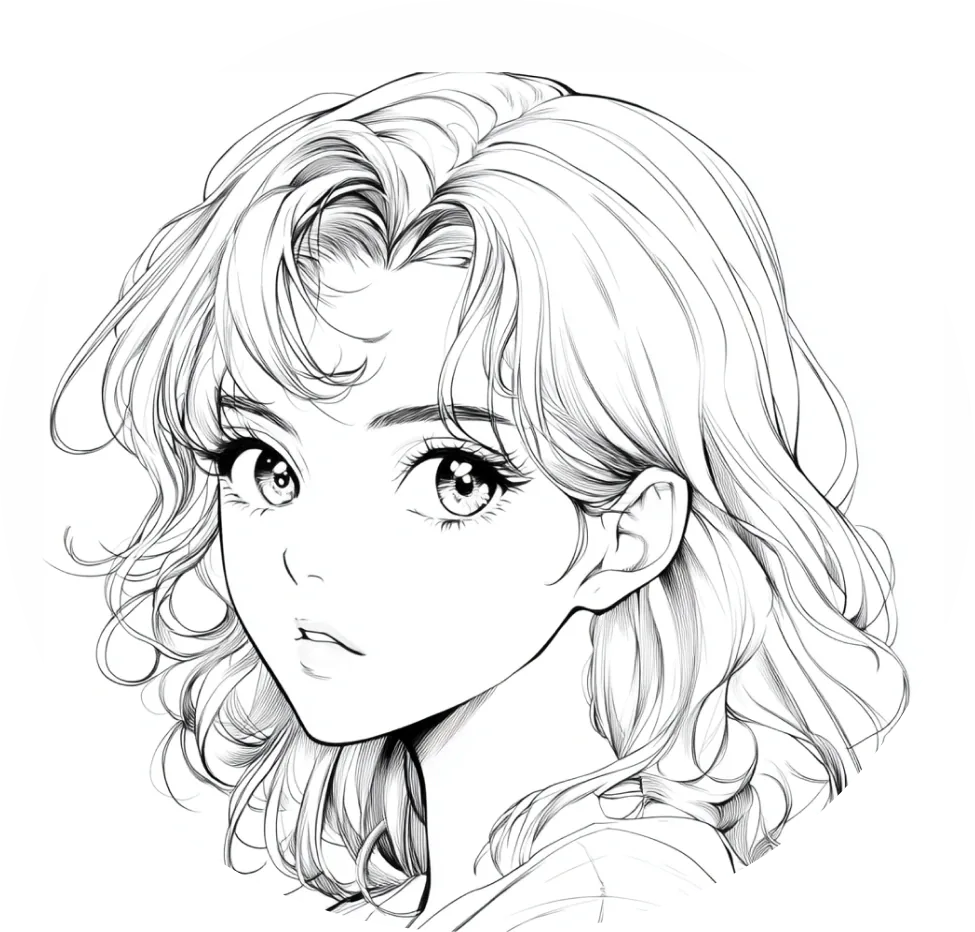 Plantilla de dibujo de anime