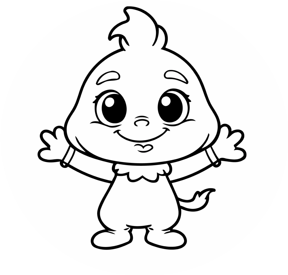 Plantilla de dibujo de dibujos animados